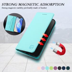 Xiaomi Redmi Note 15 Pro 5G RC01 Dual-Folded Magnetic Suction RFID Leather Mint Green-Θήκη Βιβλίο