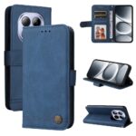 Xiaomi Redmi Note 15 Pro 5G Skin Feel Life Tree Metal Button Leather Blue-Θήκη Βιβλίο