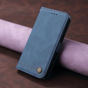 Xiaomi Redmi Note 15 Pro 5G Skin Feel Life Tree Metal Button Leather Blue-Θήκη Βιβλίο
