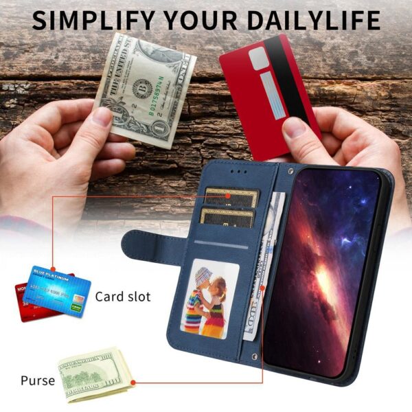 Xiaomi Redmi Note 15 Pro 5G Skin Feel Life Tree Metal Button Leather Blue-Θήκη Βιβλίο