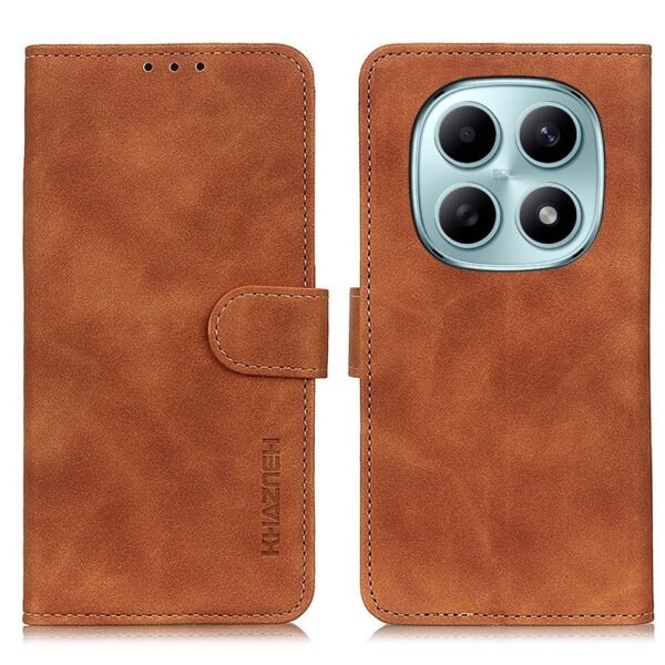 Khazneh Xiaomi Redmi Note 15 5G/4G Retro Texture Flip Leather Brown-Θήκη Βιβλίο