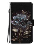 Xiaomi Redmi Note 15 Pro 5G Crystal Texture Colored Leather Drawing Black Rose-Θήκη Βιβλίο