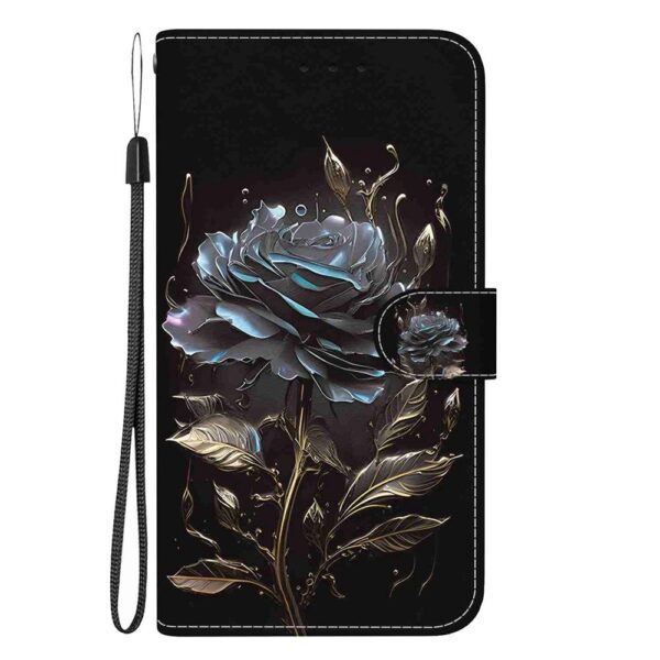 Xiaomi Redmi Note 15 Pro 5G Crystal Texture Colored Leather Drawing Black Rose-Θήκη Βιβλίο