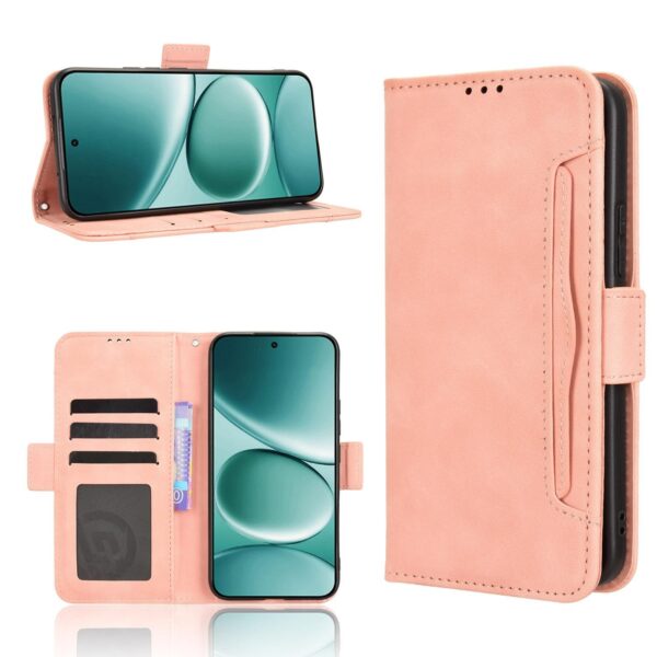 Xiaomi Redmi Note 15 Pro 4G Skin Feel Calf Texture Card Slots Leather Pink-Θήκη Βιβλίο