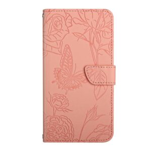 Xiaomi Redmi Note 15 4G/5G/Poco M8 5G Skin Feel Butterfly Embossed Flip Leather Pink-Θήκη Βιβλίο