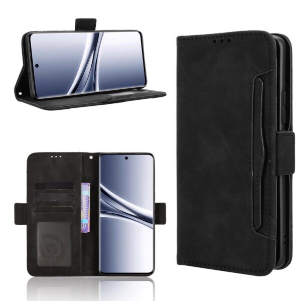 Xiaomi Redmi Note 15 5G / 4G/ Poco M8 5G Skin Feel Calf Texture Card Slots Leather Black-Θήκη Βιβλίο
