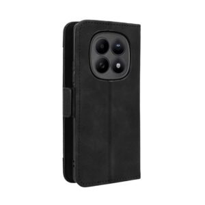 Xiaomi Redmi Note 15 5G / 4G/ Poco M8 5G Skin Feel Calf Texture Card Slots Leather Black-Θήκη Βιβλίο