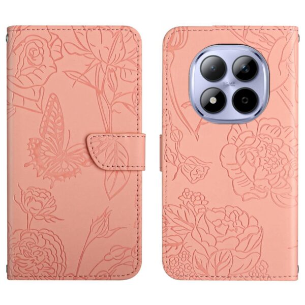Xiaomi Redmi Note 15 Pro 5G Skin Feel Butterfly Embossed Flip Leather Pink-Θήκη Βιβλίο