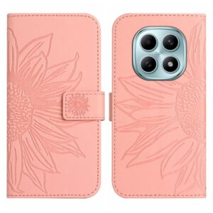 Xiaomi Redmi Note 15 4G/5G/Poco M8 5G Skin Feel Sun Flower Embossed Flip Leather with Lanyard Pink-Θήκη Βιβλίο
