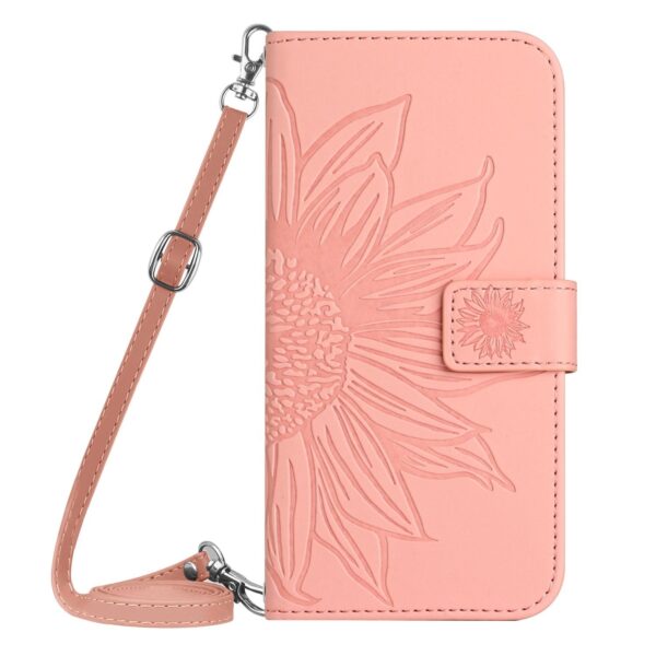 Xiaomi Redmi Note 15 4G/5G/Poco M8 5G Skin Feel Sun Flower Embossed Flip Leather with Lanyard Pink-Θήκη Βιβλίο