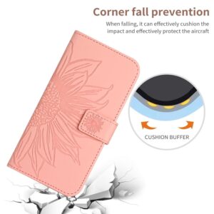 Xiaomi Redmi Note 15 4G/5G/Poco M8 5G Skin Feel Sun Flower Embossed Flip Leather with Lanyard Pink-Θήκη Βιβλίο