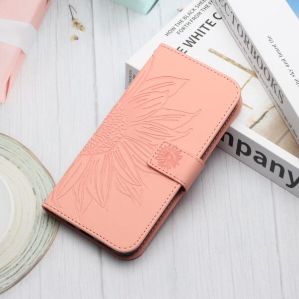 Xiaomi Redmi Note 15 4G/5G/Poco M8 5G Skin Feel Sun Flower Embossed Flip Leather with Lanyard Pink-Θήκη Βιβλίο