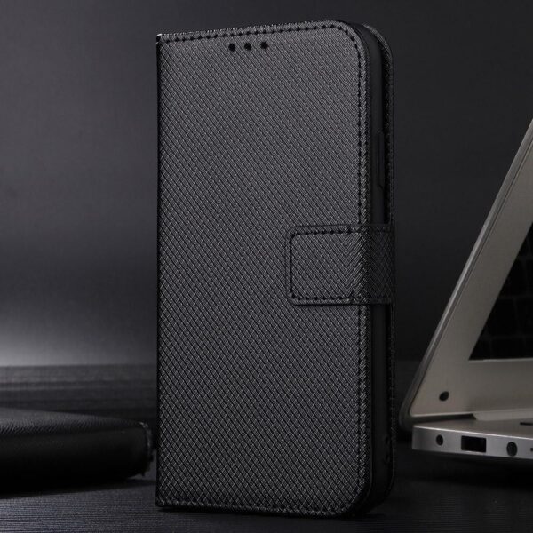 Xiaomi Redmi Note 15 Pro 4G Diamond Texture Leather Black-Θήκη Βιβλίο