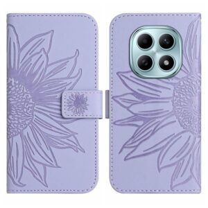 Xiaomi Redmi Note 15 4G/5G/Poco M8 5G Skin Feel Sun Flower Embossed Flip Leather with Lanyard Purple-Θήκη Βιβλίο