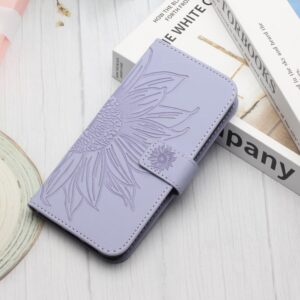 Xiaomi Redmi Note 15 4G/5G/Poco M8 5G Skin Feel Sun Flower Embossed Flip Leather with Lanyard Purple-Θήκη Βιβλίο