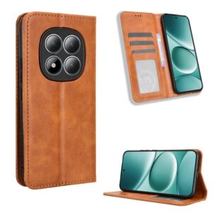 Xiaomi Redmi Note 15 Pro 4G Magnetic Buckle Retro Texture Leather Brown-Θήκη Βιβλίο