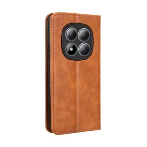 Xiaomi Redmi Note 15 Pro 4G Magnetic Buckle Retro Texture Leather Brown-Θήκη Βιβλίο