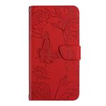 Xiaomi Redmi Note 15 Pro 5G Skin Feel Butterfly Embossed Flip Leather Red-Θήκη Βιβλίο