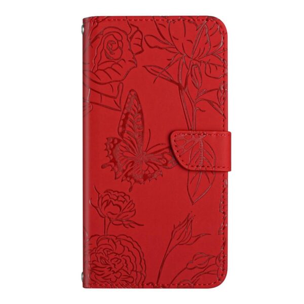 Xiaomi Redmi Note 15 Pro 5G Skin Feel Butterfly Embossed Flip Leather Red-Θήκη Βιβλίο