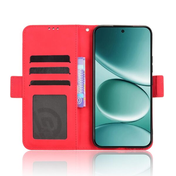 Xiaomi Redmi Note 15 Pro+ 5G/Poco M8 Pro 5G Skin Feel Calf Texture Card Slots Leather Red-Θήκη Βιβλίο